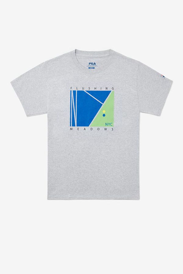 Fila Nyc Vintage Court Men's Tee - Grey,NZ 754-71095